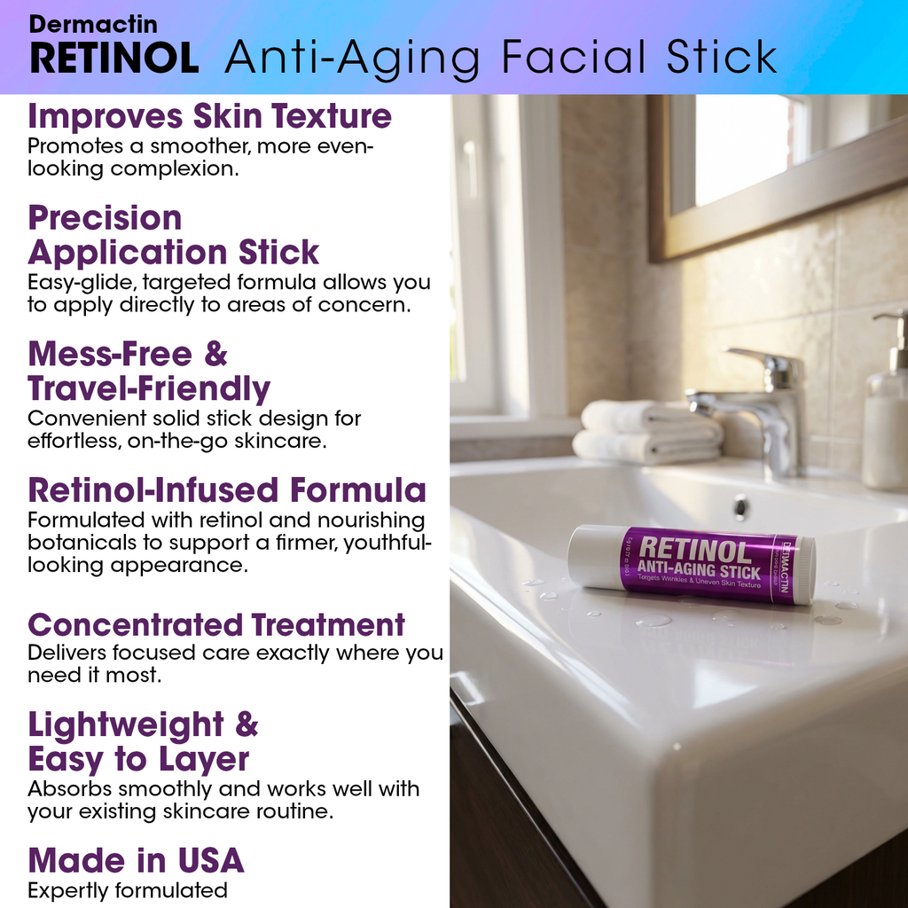 Dermactin Retinol Anti‑Aging Skincare Bundle 2-PC SET– Collagen Facial ...