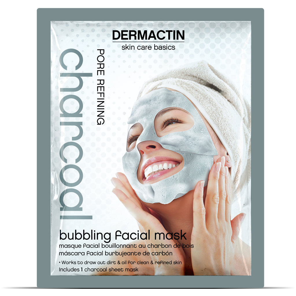 Dermactin Charcoal Bubbling Facial Sheet Mask