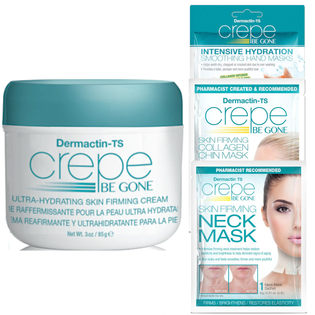 Dermactin Crepe Be Gone Body Souffle 3 oz. and Skin Mask Collection, 4-PC Set