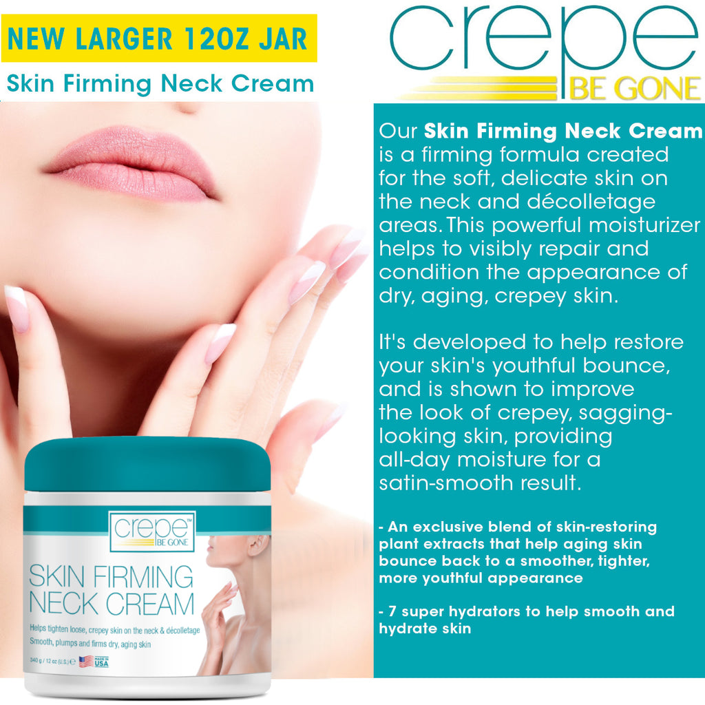 Crepe Be Gone Skin Firming Neck Cream - Large 12 oz.