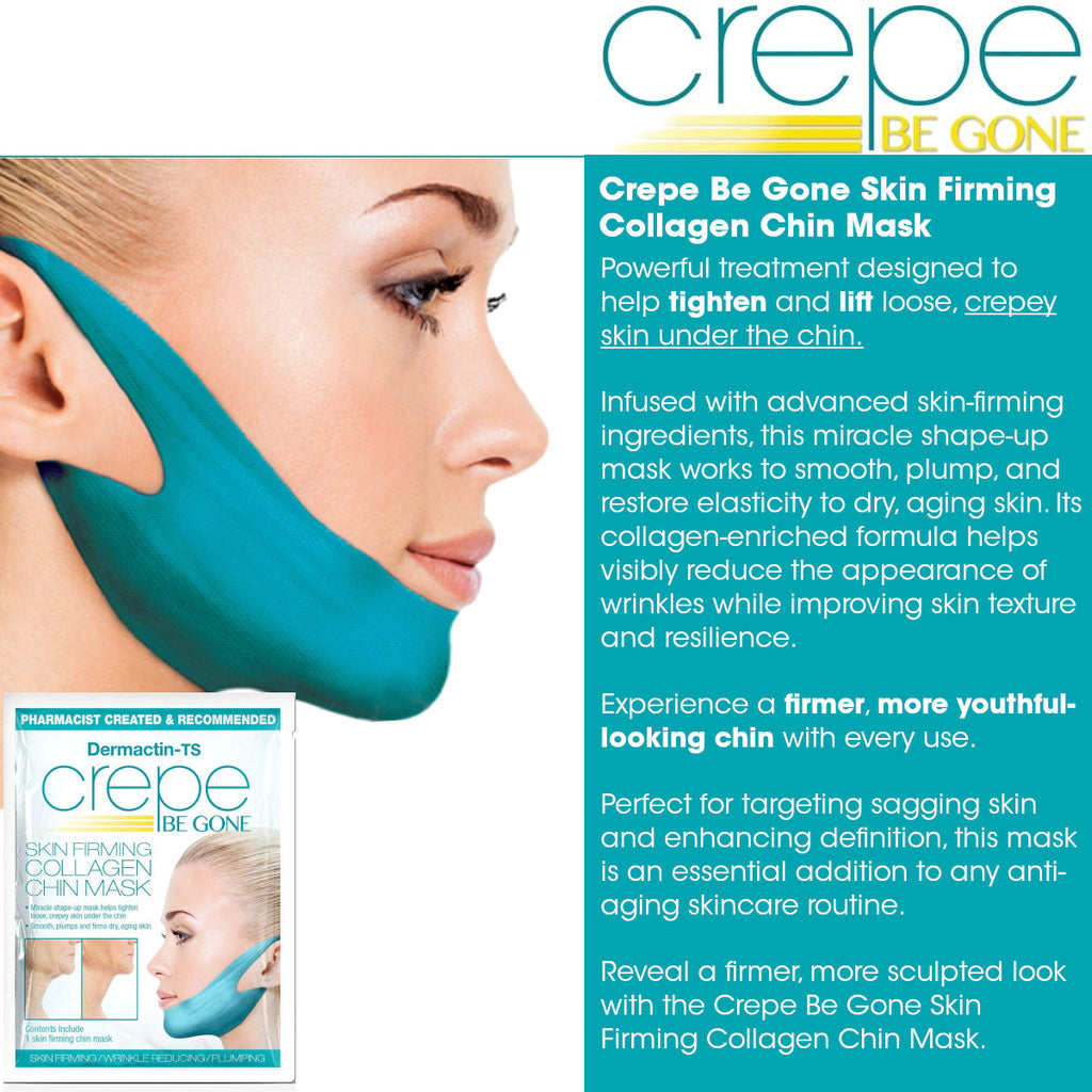 Crepe Be Gone Skin Firming Collagen Chin Mask (Pack of 2)