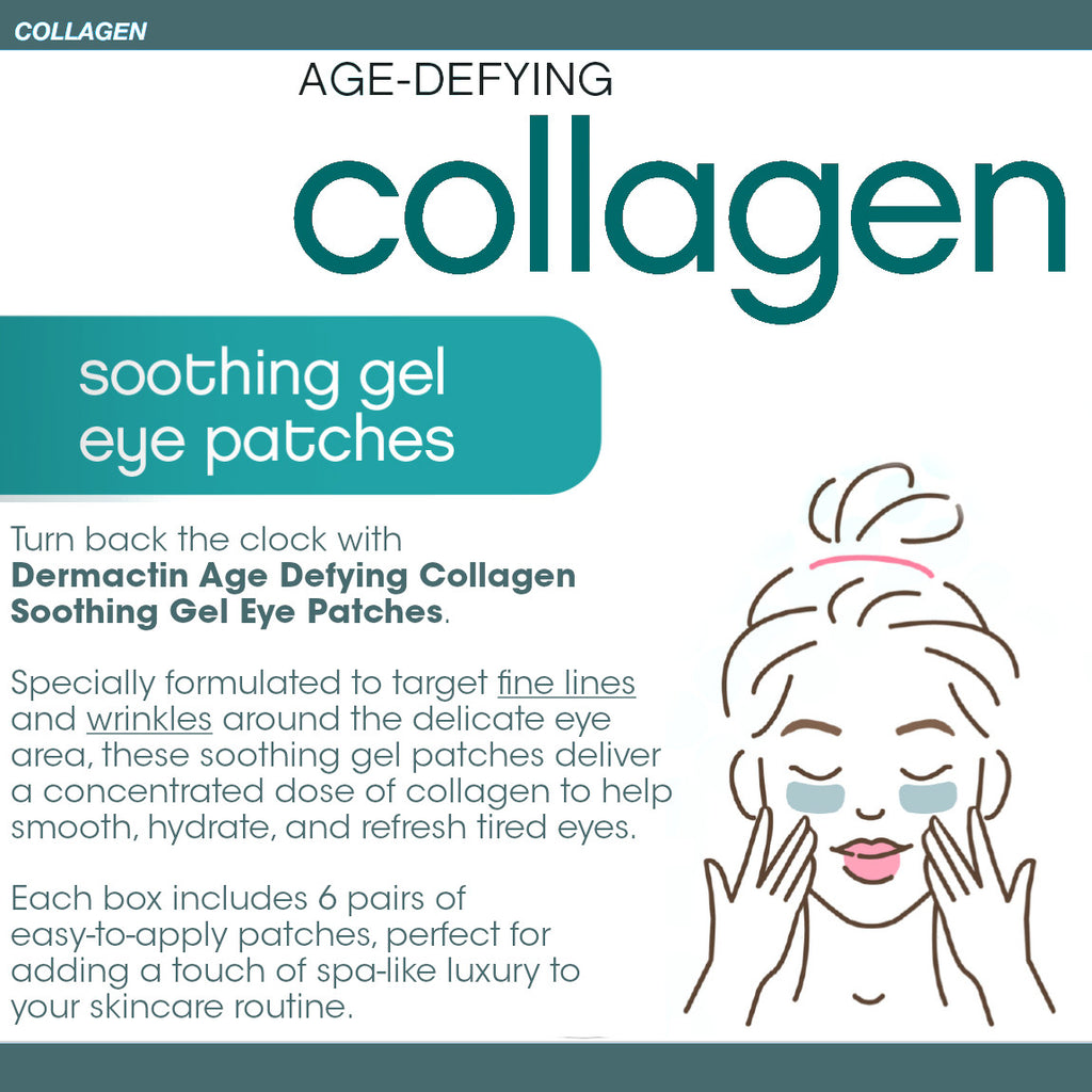 Dermactin Age Defying Collagen Soothing Gel Eye Patches 6-Count