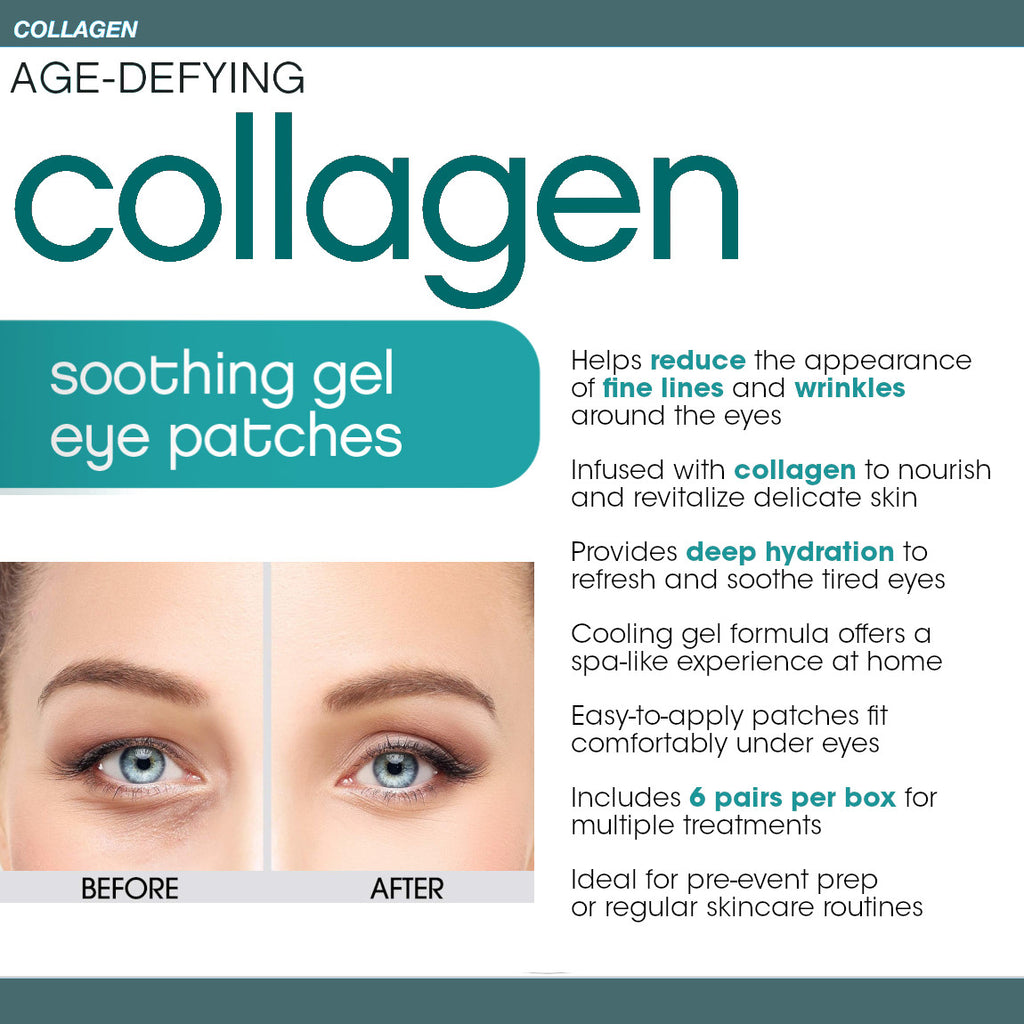 Dermactin Age Defying Collagen Soothing Gel Eye Patches 6-Count