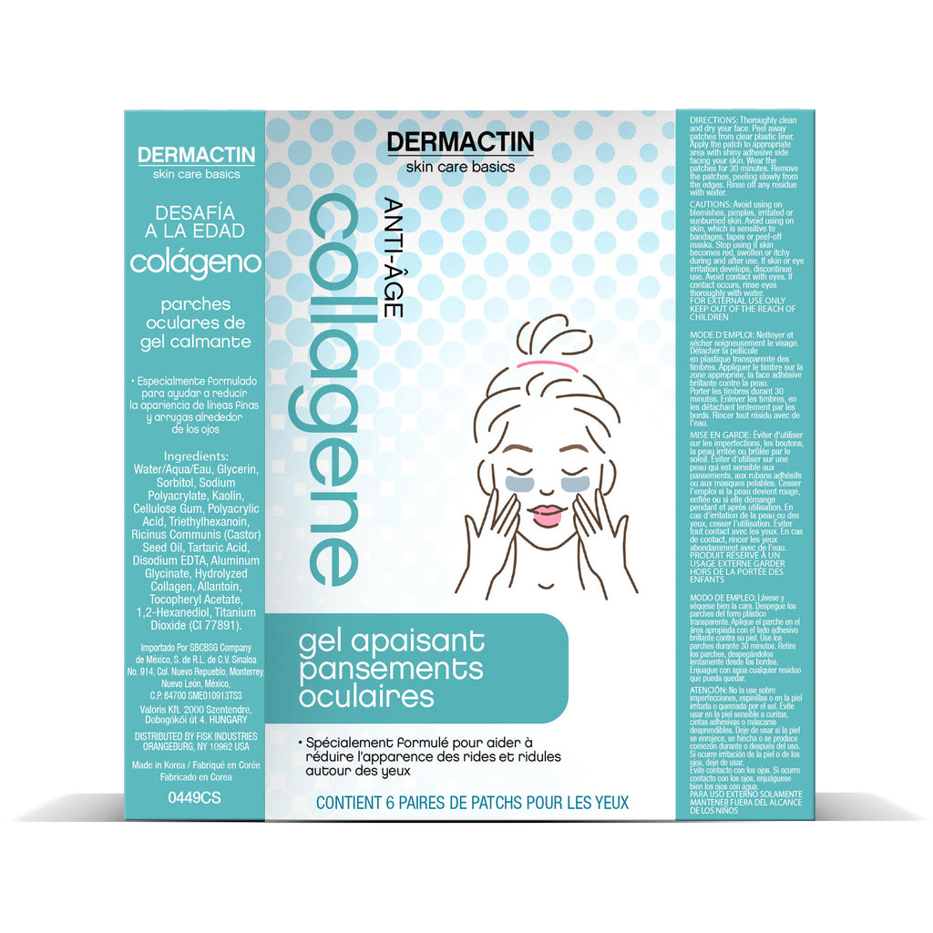 Dermactin Age Defying Collagen Soothing Gel Eye Patches 6-Count