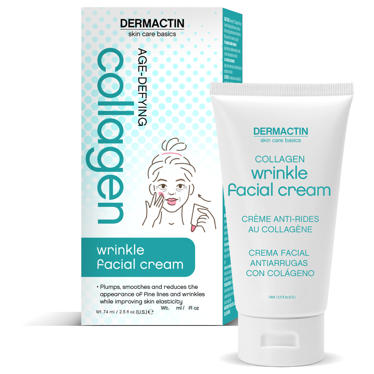 Dermactin Age Defying Collagen Wrinkle Facial Cream 2.5 oz