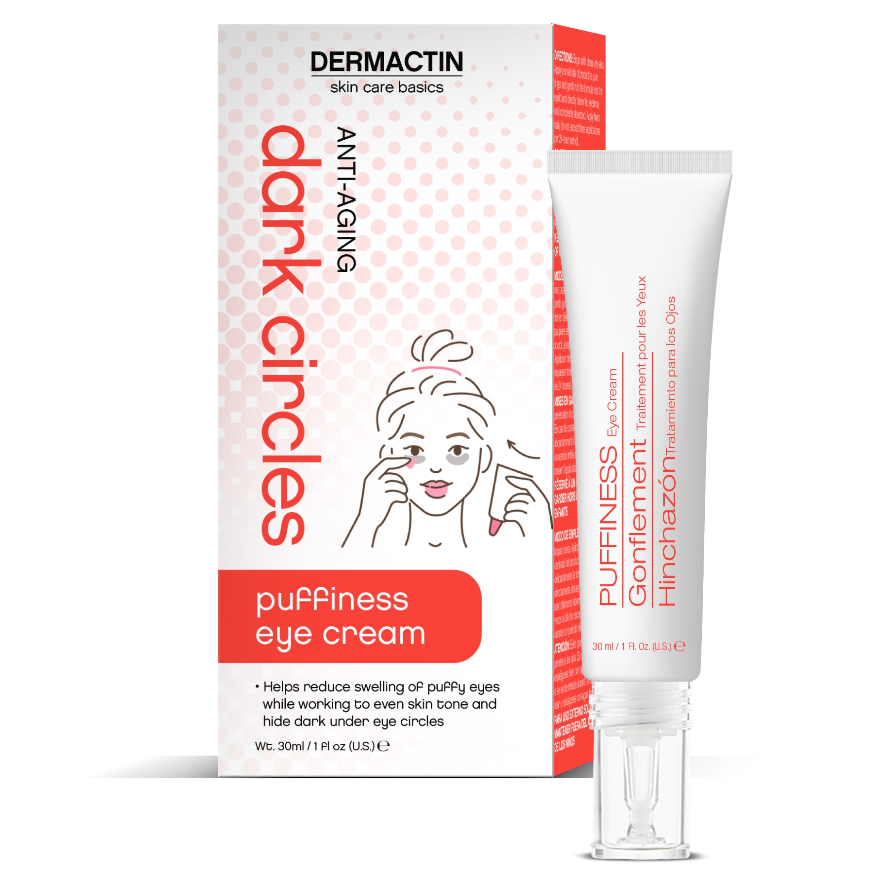 Dermactin Anti-Aging Dark Circles Puffiness Eye Cream 1 oz