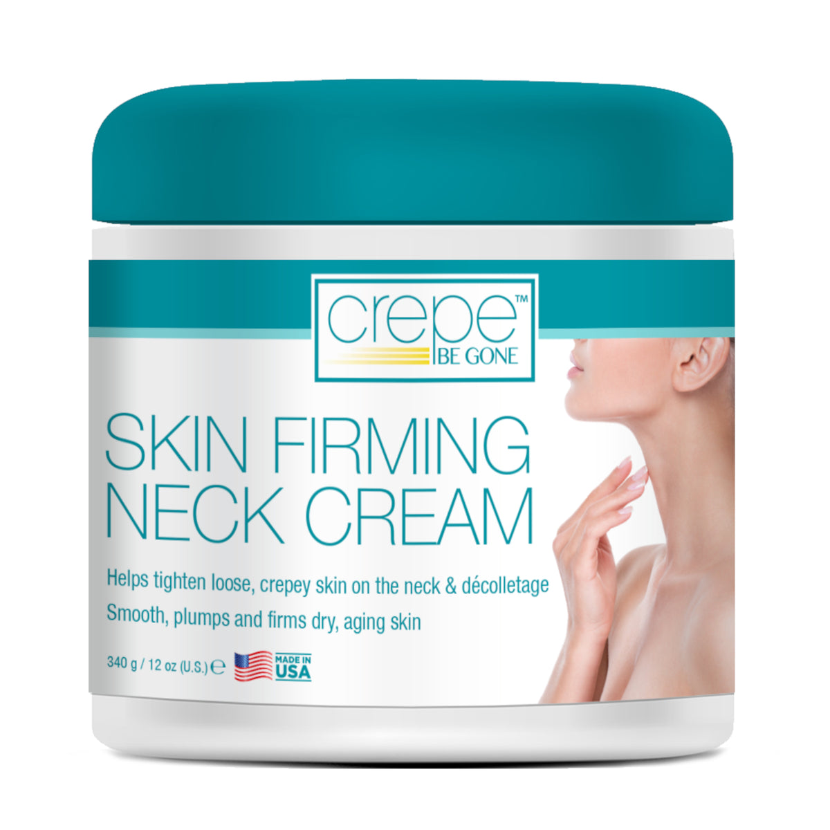 Crepe Be Gone Skin Firming Neck Cream - Large 12 oz. | Dermactin