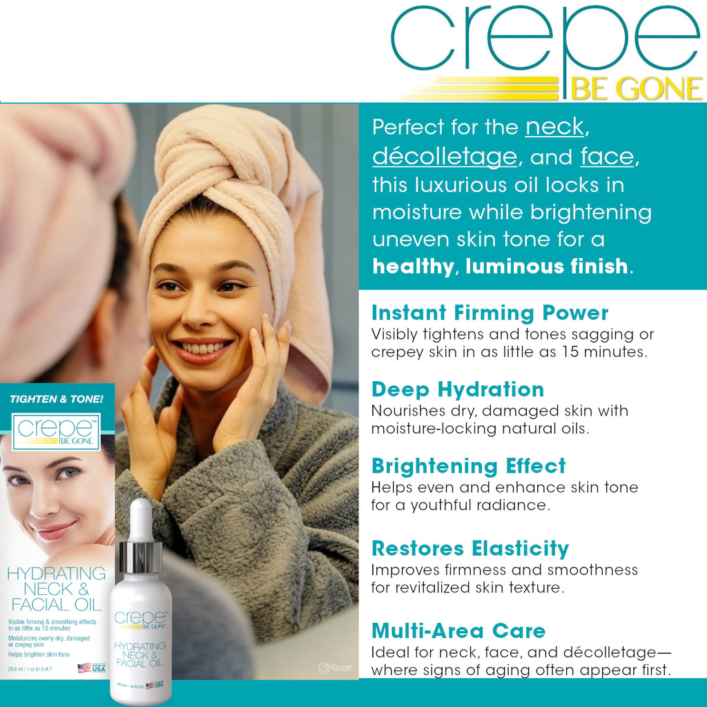 Crepe Be Gone Hydrating Neck & Facial Oil 1 oz.