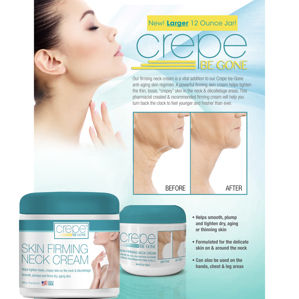 Crepe Be Gone Skin Firming Neck Cream - Large 12 oz.