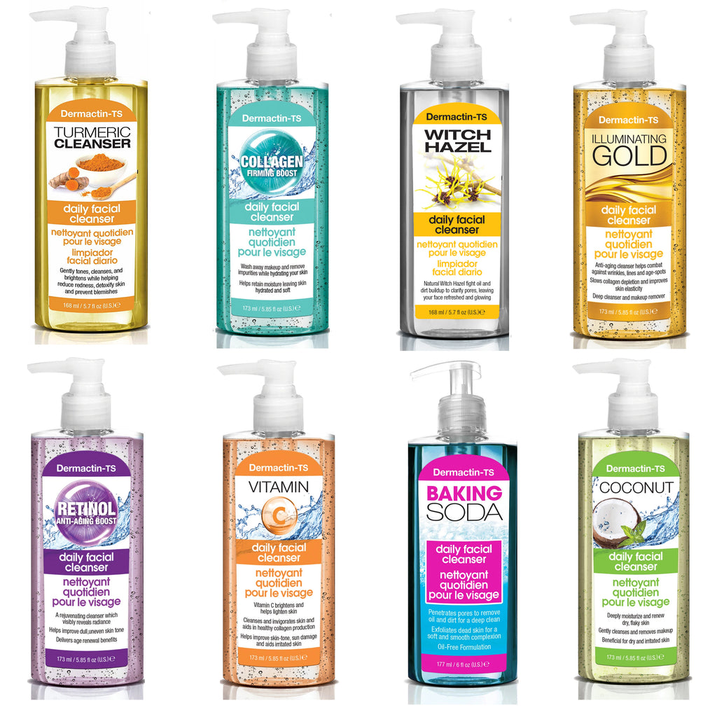 Dermalink Dermactin-TS Daily Facial Cleanser ULTIMATE 8-PC Set - Includes ALL 8 ...